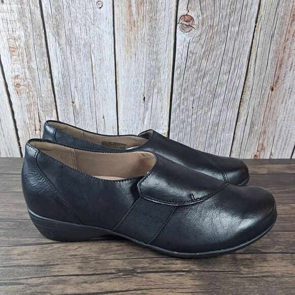 Dansko Fae Slip On Casual Black Leather Shoes Women's Sz 8.5-9 EU 39 - Picture 3 of 9